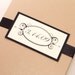 Emma Folded Wedding Invitation Sample - Tan, Black and White
