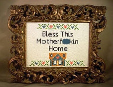 PDF/JPEG Bless This Motherf-cking Home (Pattern)
