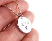 Silver Name Pendant, custom made Silver Name Necklace, Eco friendly recycled silver jewelry, Handmade Silver Jewelry