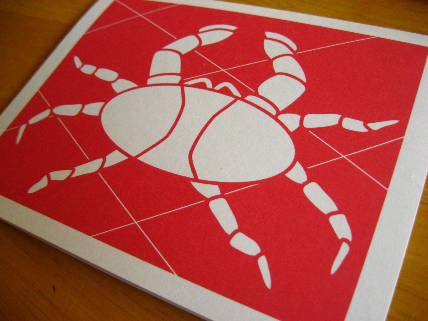 Red Crab Printable Stationery Set - PDF