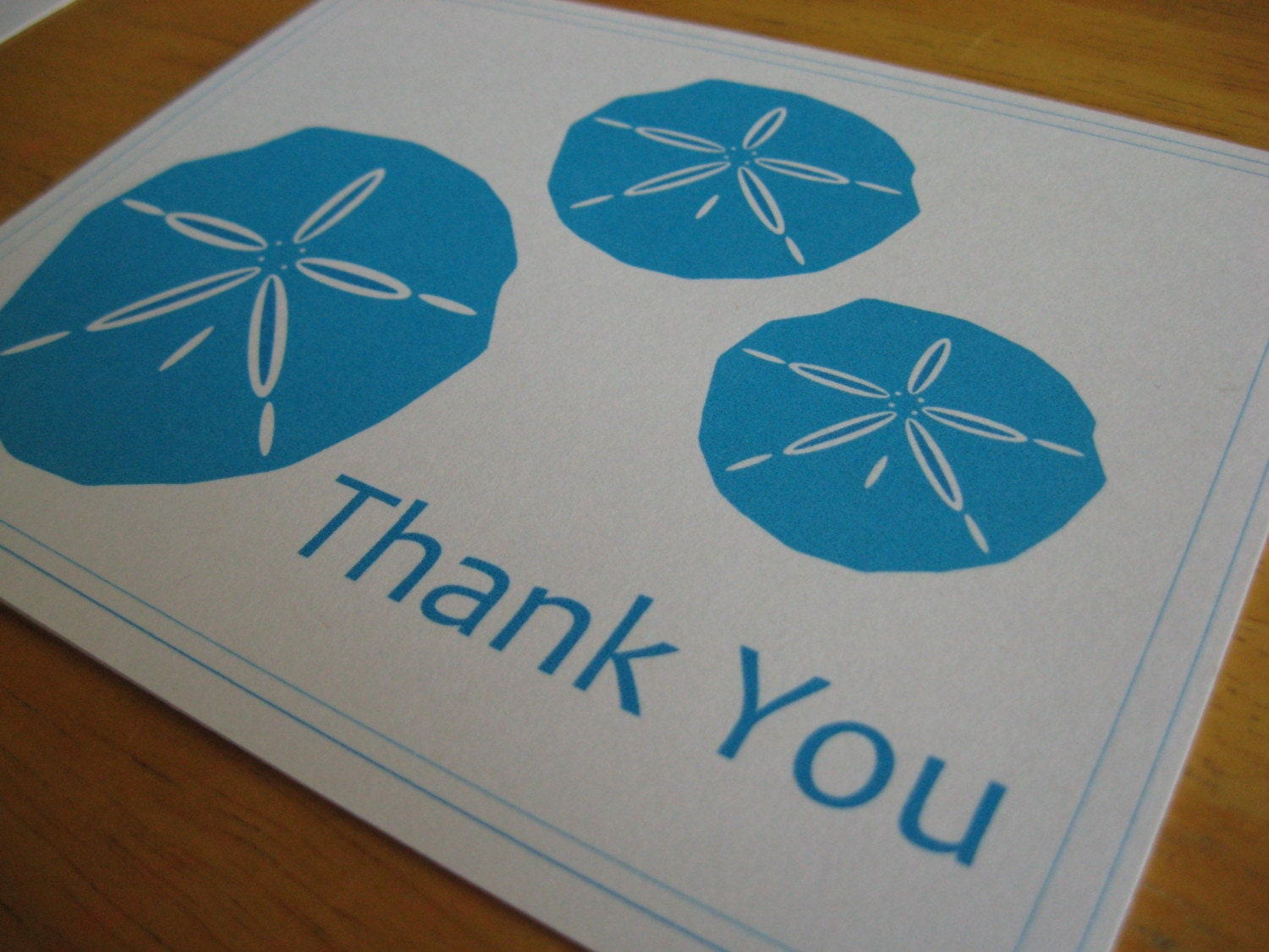 Thank You Printable Stationery Set- Trio of Sand Dollars