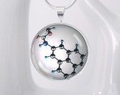 Molecular Dance - science glass pendant