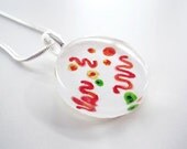Petri Dish Me - Specimen 19PT - science glass pendant OOAK
