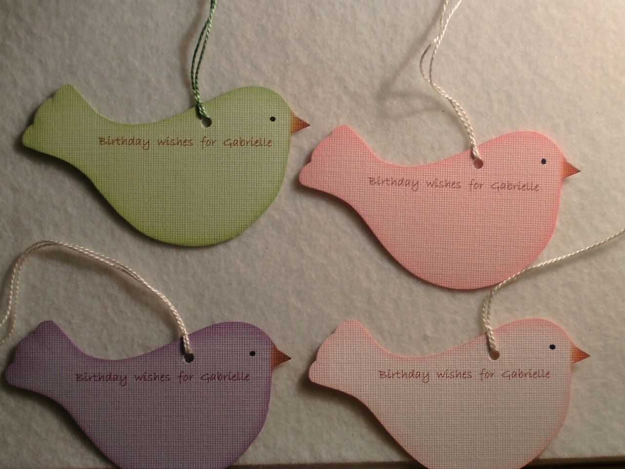 Personalized wish tree tags for baby shower, baptism, 1st birthday, etc. - quantity 6