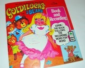 Vintage Goldilocks And The Three Bears Book And Record, Fairy Tale, Childrens Record  (439-11)