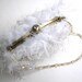 15% COUPON SALE, Luxury, couture, bridal clutch, purse, white, crystals, feathers, winter wedding, icy, beaded strap, White Swan