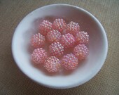 Vintage 20mm Berry Beads in Soft Pink