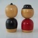 Pair of Vintage 1950's Japanese Kokeshi Nodder Head Dolls