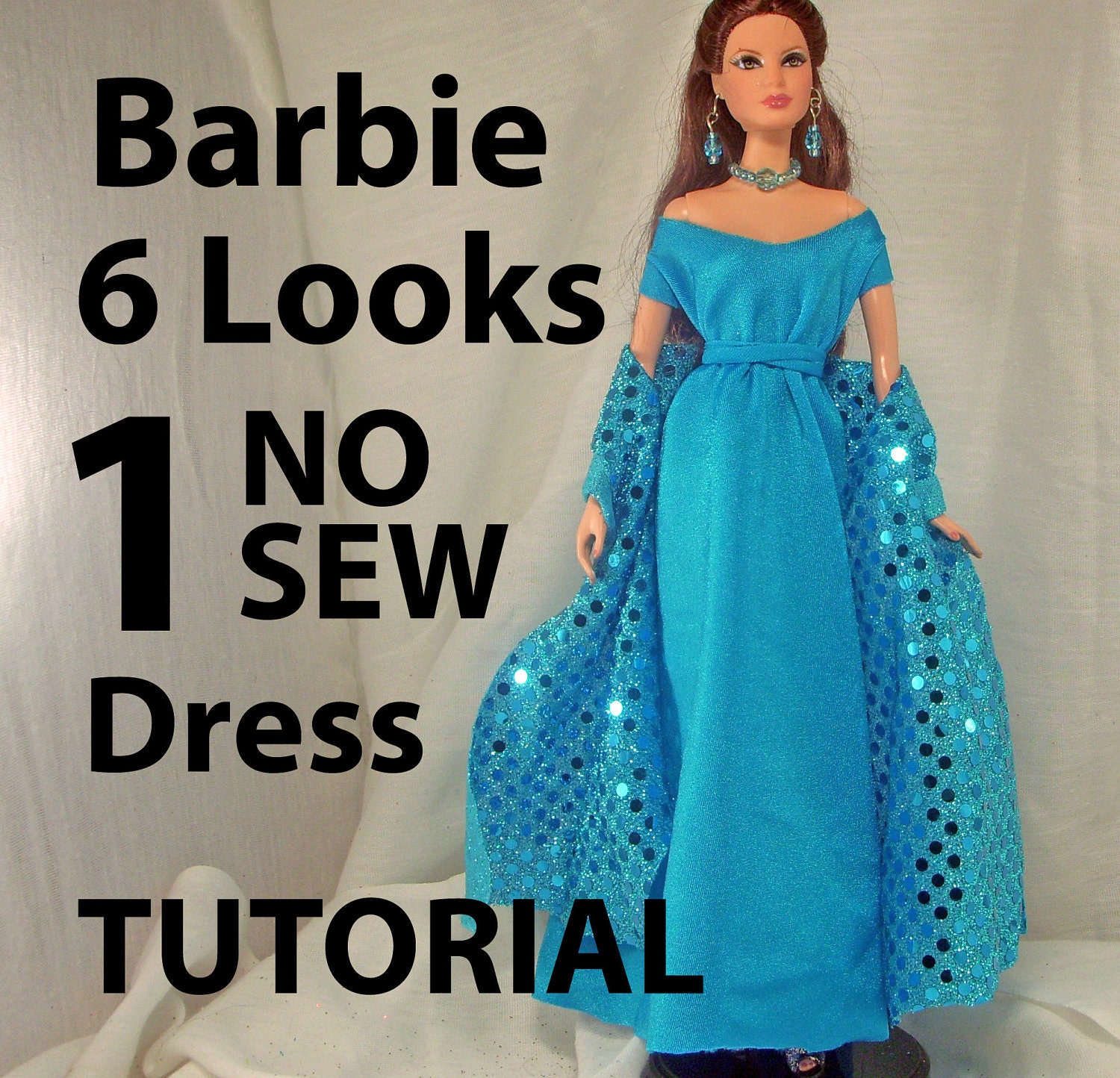 Barbie 6 in 1 No Sew Key Hole  Dress Tutorial