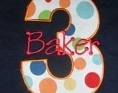 Custom boutique appliqued monogrammed embroidered personalized birthday tee tshirt t shirt navy blue boys initial number onesie