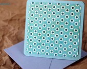Blank Mini Card Set of 10, Mini Watercolor Polka Dots on Silver Sage Cardstock, Light Gray Envelopes, Handmade Paper Goods by mad4plaid on Etsy