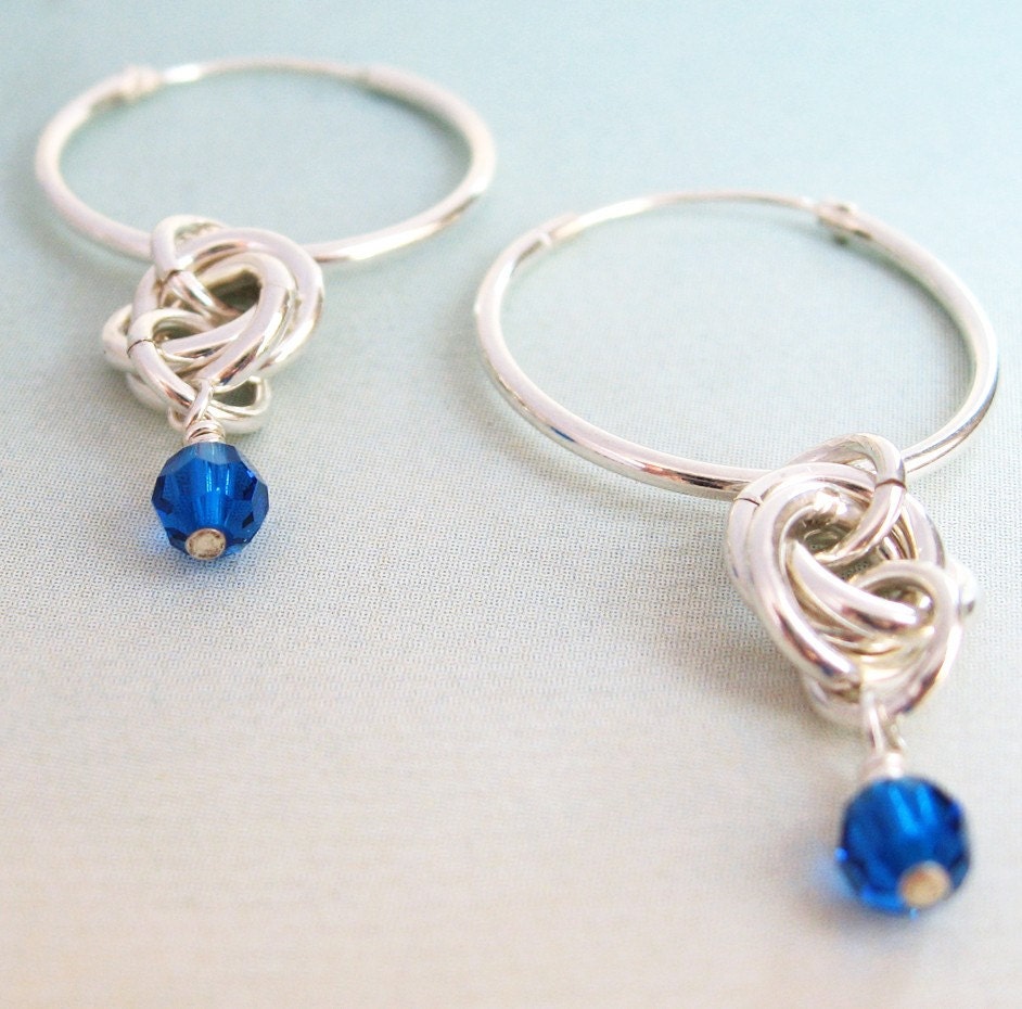 Bridgette Earrings - Swarovski crystal, sterling silver