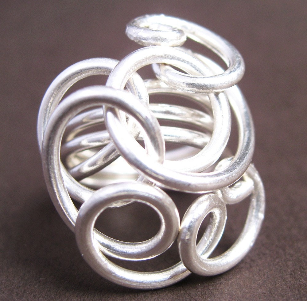 Leona Ring - fine silver wire