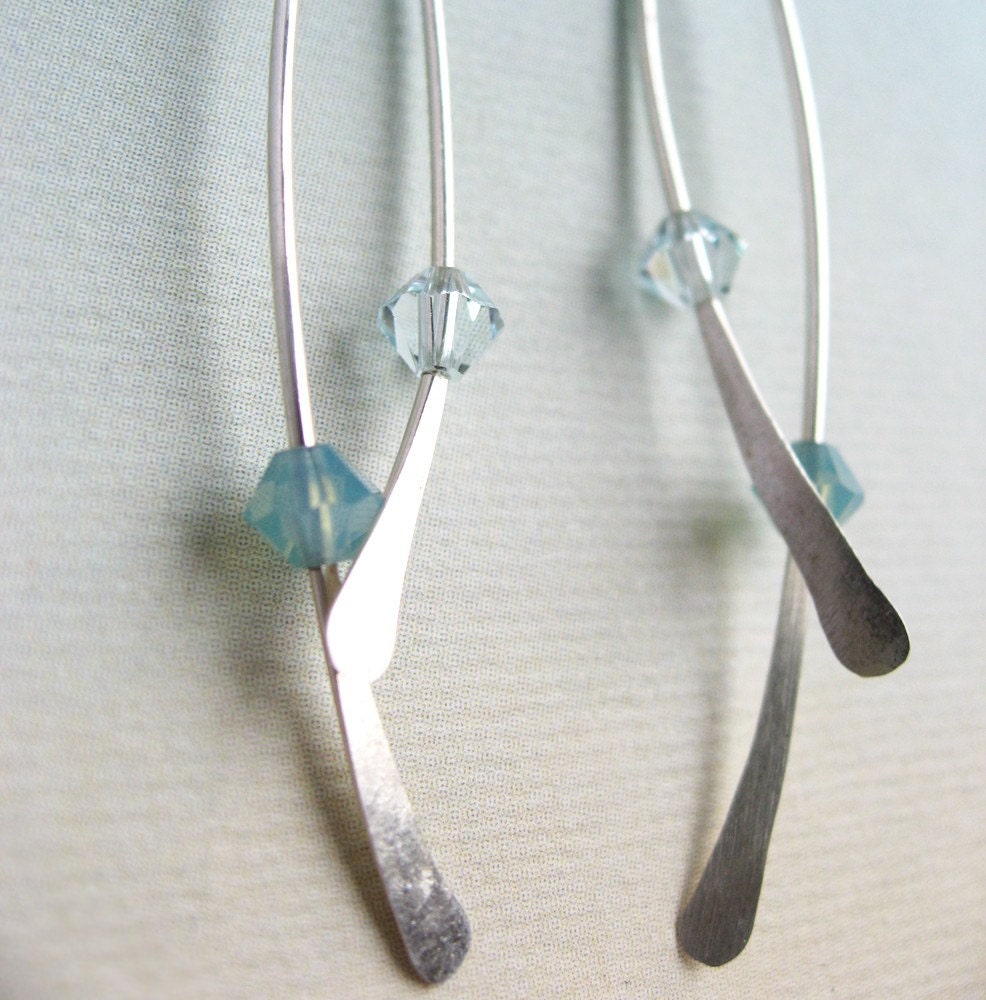 Ada Earrings - Swarovski crystal, sterling silver
