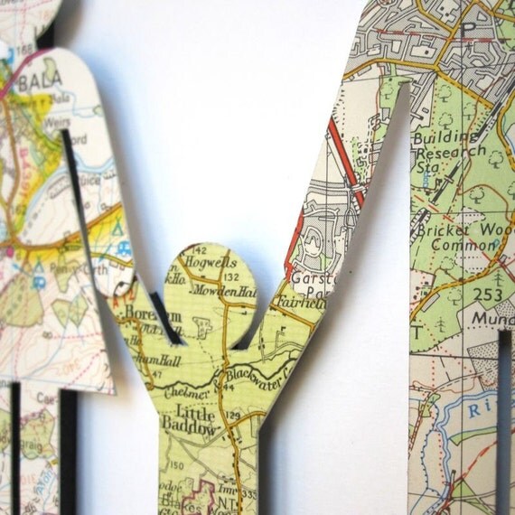Origin of the Unit - 3 - Vintage Map Figures - Family