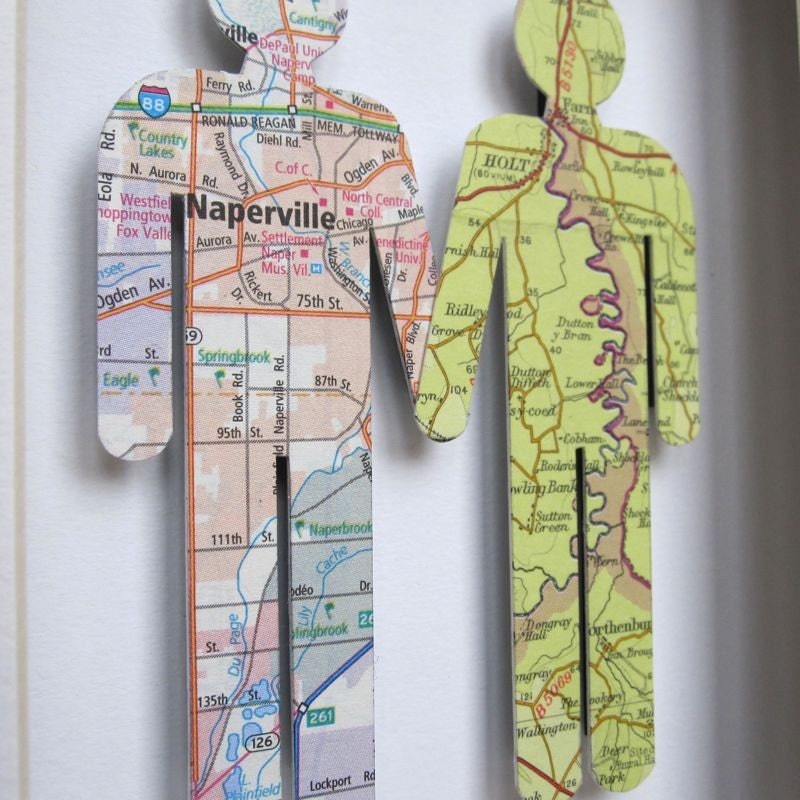 Where We're From boy/boy - Love Vintage Map Figures