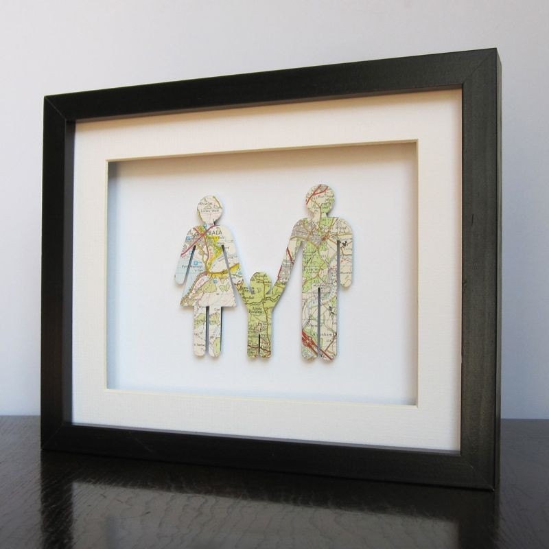 Origin of the Unit - 3 - Vintage Map Figures - Family