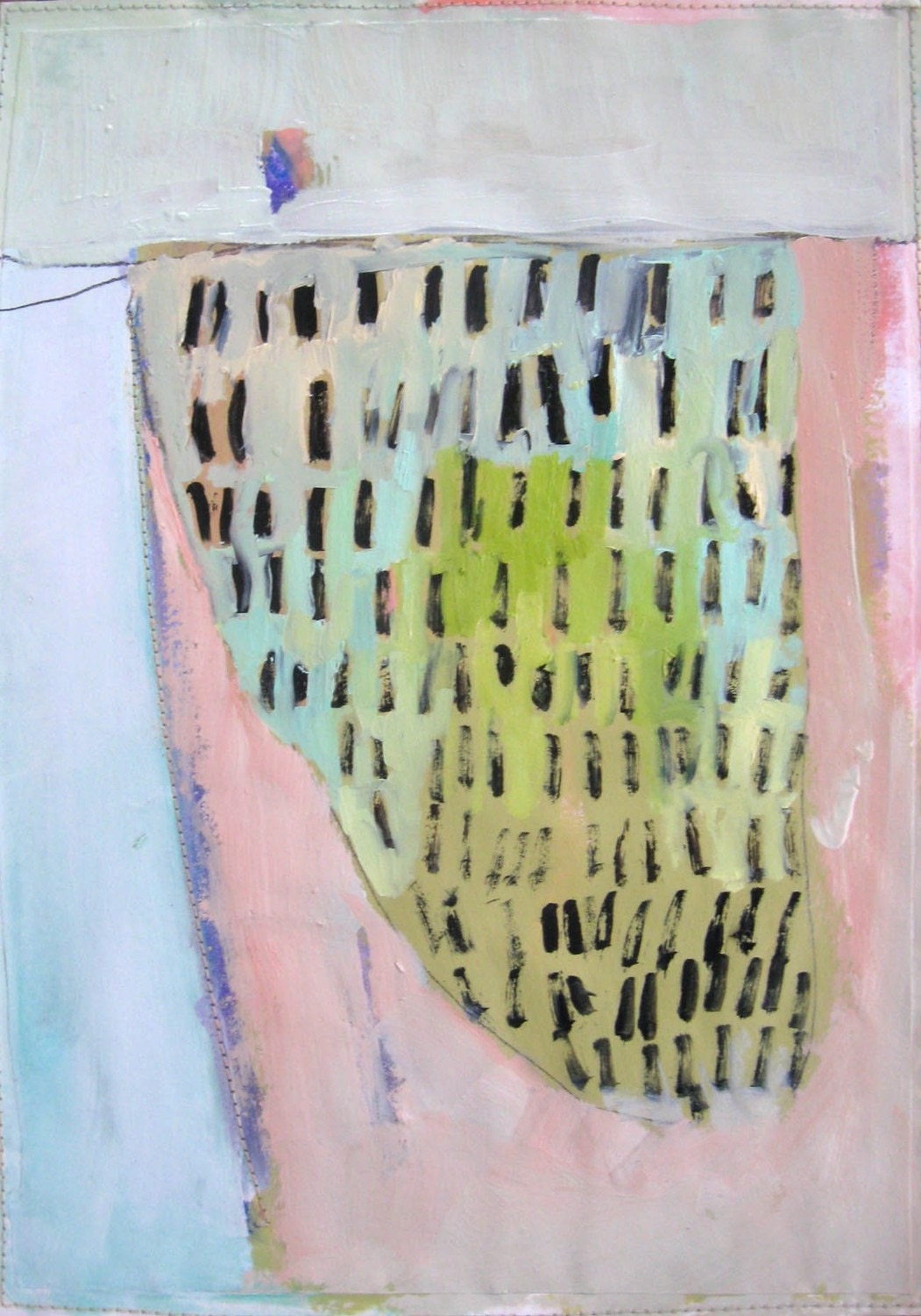 Mountain, Original abstract mixed media on paper