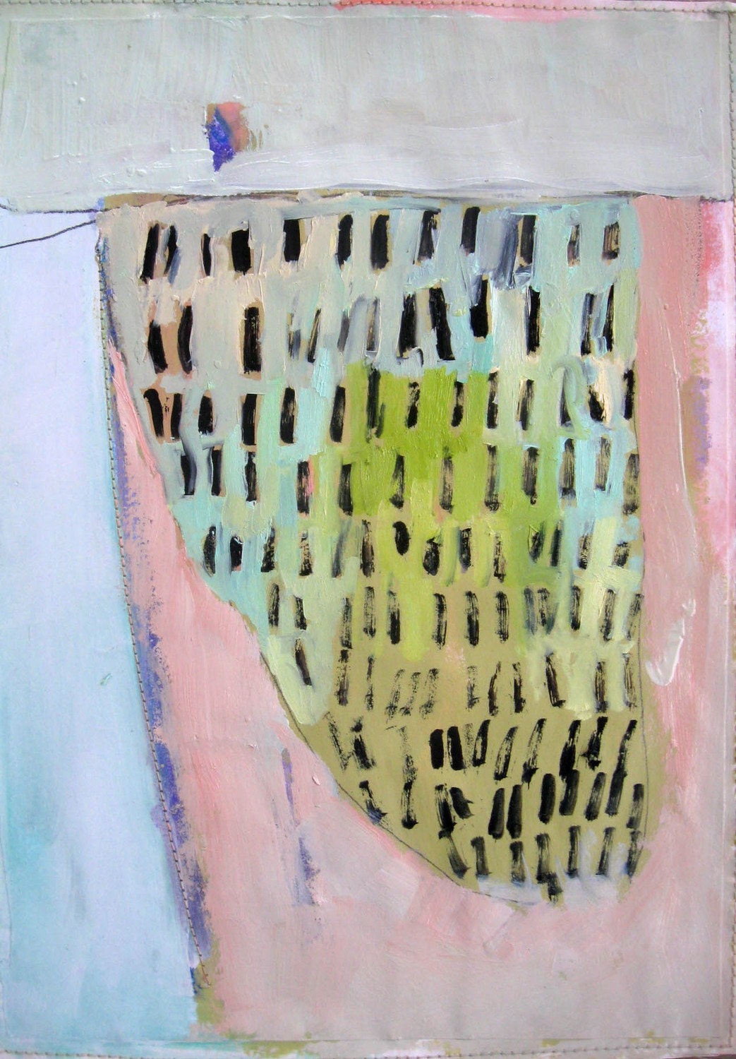 Mountain, Original abstract mixed media on paper