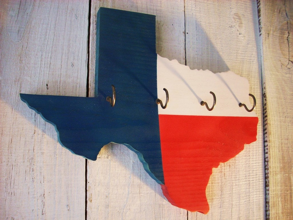Texas State Wall Decor Key Rack