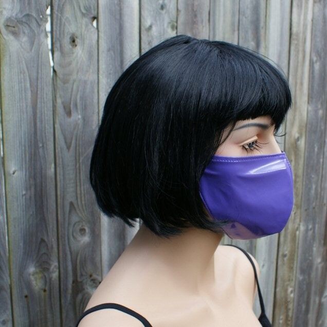 Alien Purple Shiny PVC Mask MTCoffinz