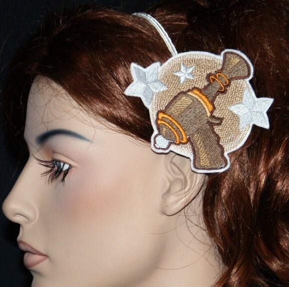 SteamPunk Cartoon Ray Gun Embroidered Headband MTCoffinz