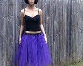 Tea Length Cocktail Tulle Skirt  ...Choose your Color... Small MTcoffinz