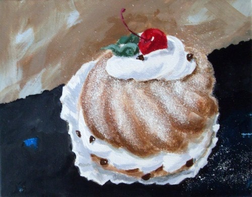 CREAM PUFF DELIGHT Original Painting by Rodriguez