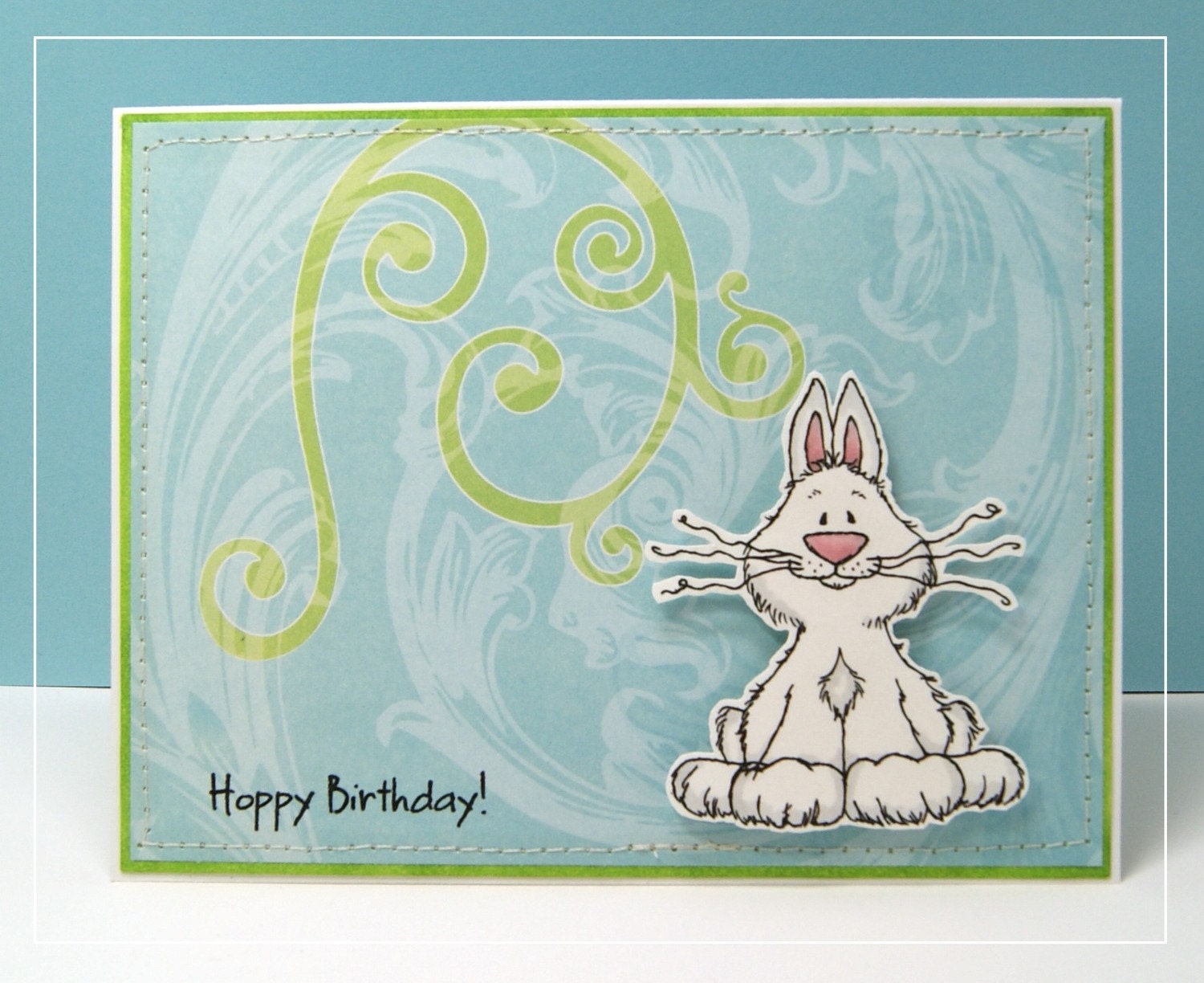 Hoppy Birthday Bunny Handmade Card