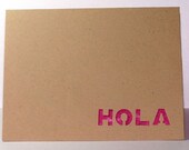 HOLA - Handmade all occasion friend love hello card