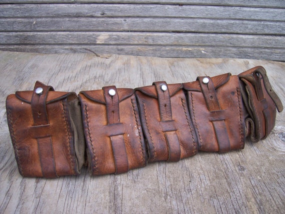 Vintage Leather Bandoleer Ammo Belt Pouch By Brazendevice On Etsy 