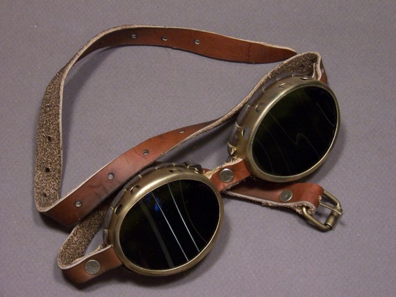 Steampunk Brass Goggles Sunglasses Larp Victorian By Brazendevice 