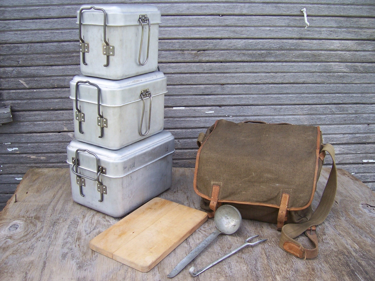 Vintage Czech Field Kitchen Set Camping Mess Kit WWII Steampunk