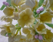 Vintage Posies Yellow NOS