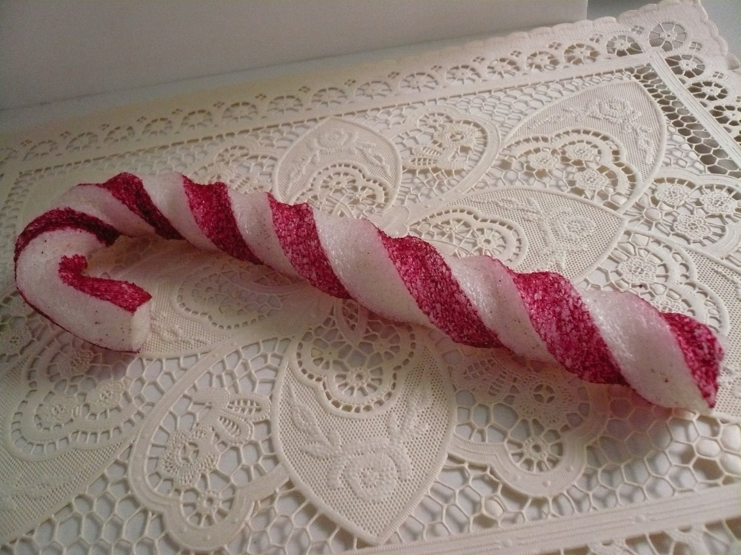 Large Vintage Styrofoam Candy Canes NOS 3 by papertales on Etsy