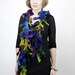 felted wool shawls felting handmade gift felted scarf violet blue pastel - boa - antler