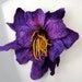 Felted flower brooch pin purple