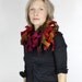 felted wool shawls felting handmade gift felted scarf red, brown, magenta - boa - antler