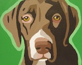 Custom 8x8 POP ART Pet Dog Portrait Painting