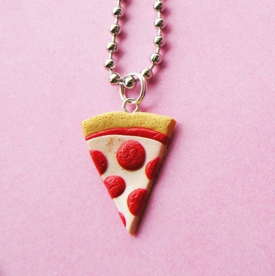 Pizza Necklace - Pepperoni Pizza