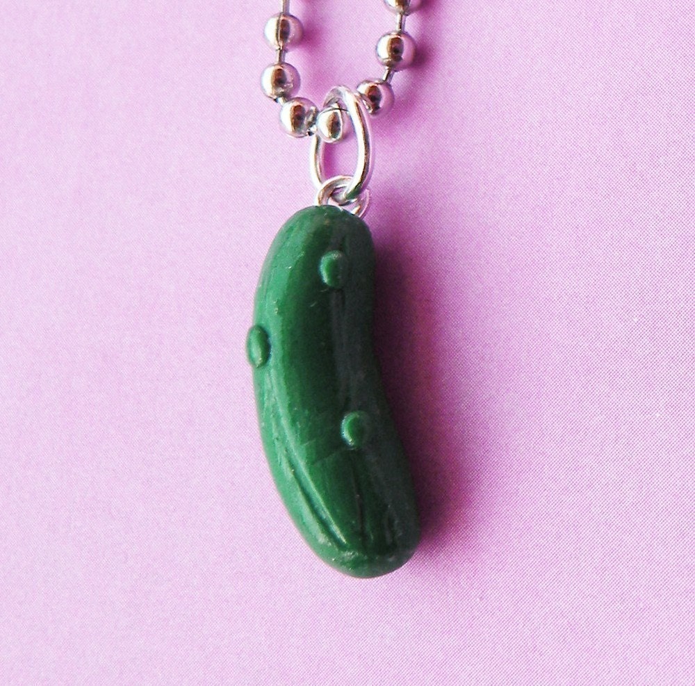 Handmade Cucumber Pickle Necklace