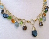 London Blue Topaz, Multi Gemstone Necklace-Terre et Mer