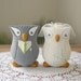 Custom Wedding Cake Topper - Hand Sculpted and Painted Owls