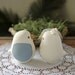 Custom Wedding Cake Topper - Medium Hand Painted Love Birds with Painted Bouquet