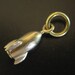 rocket necklace NANO ROCKET bronze with long antiqued brass ball chain