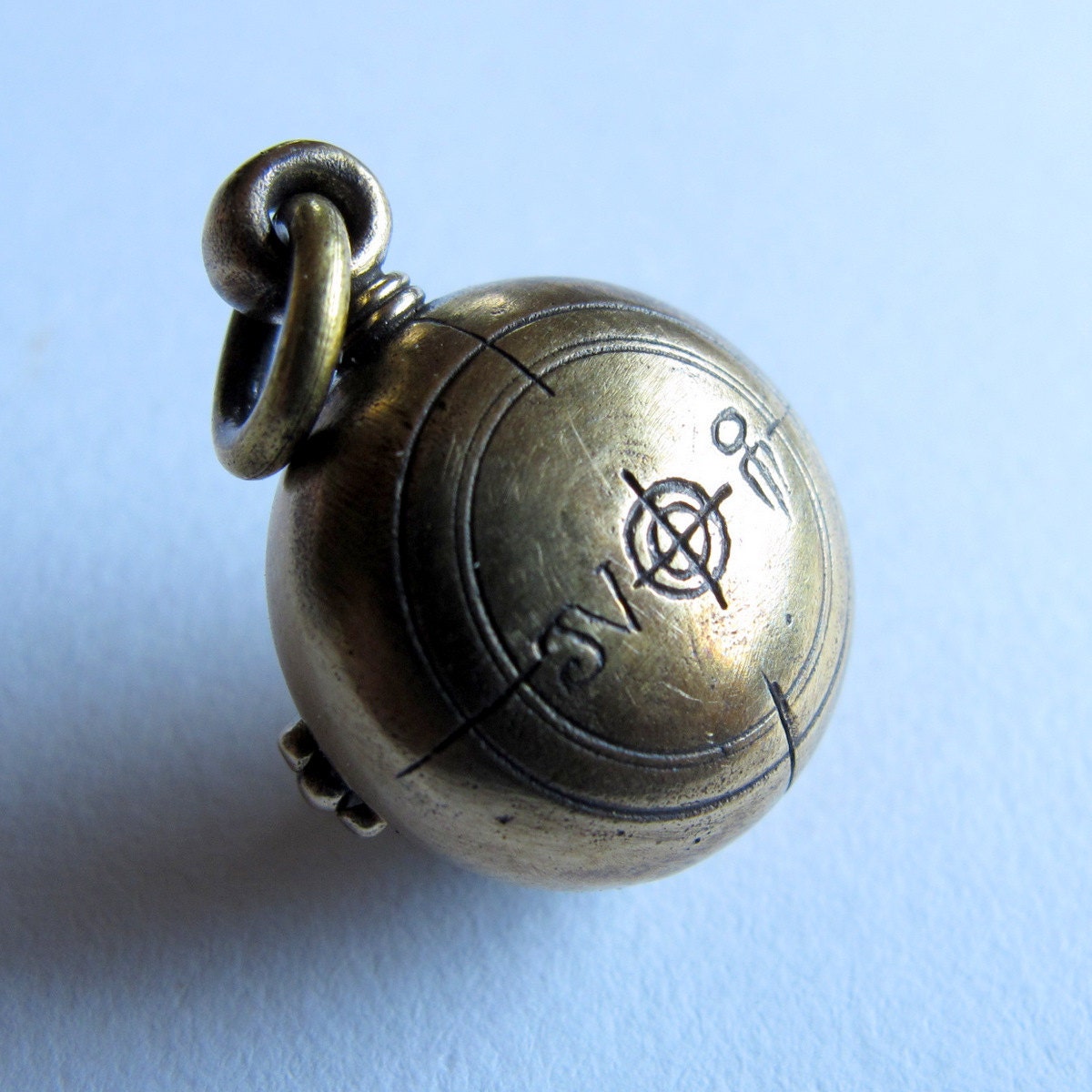steampunk mourning locket SKULL LOCKET bronze with sterling silver skulls