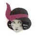 20s Girl Felt Brooch, Fabric Brooch, Art Brooch, Wearable Art Jewelry