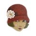 Cloche Hat Girl Felt Brooch, Fabric Brooch, Art Brooch, Wearable Art Jewelry