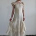 1920s Antique Silk Crepe FLAPPER WEDDING Gown