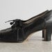 RESERVED Antique 1920s Shoes . High Heels . Black Leather . Flapper Footwear